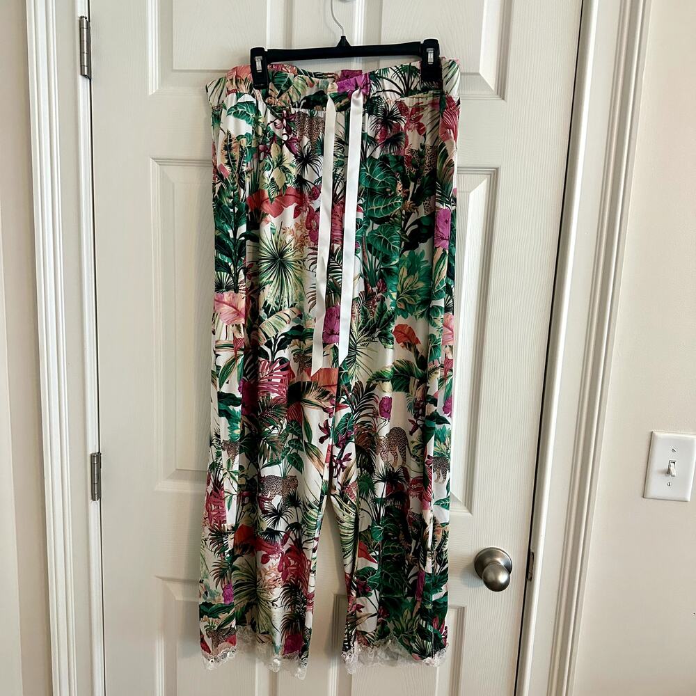 Cacique Tropical Print Lounge Pants – Size 22/24 – Drawstring Waist